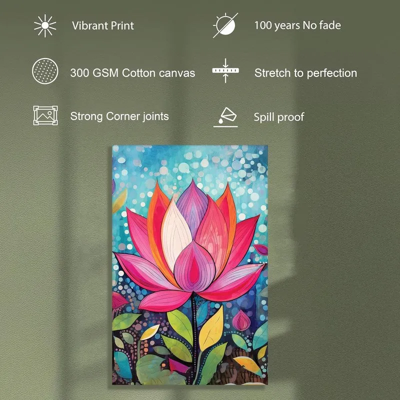 Kaleidoscope Lotus Wall Art Without Frame media 8