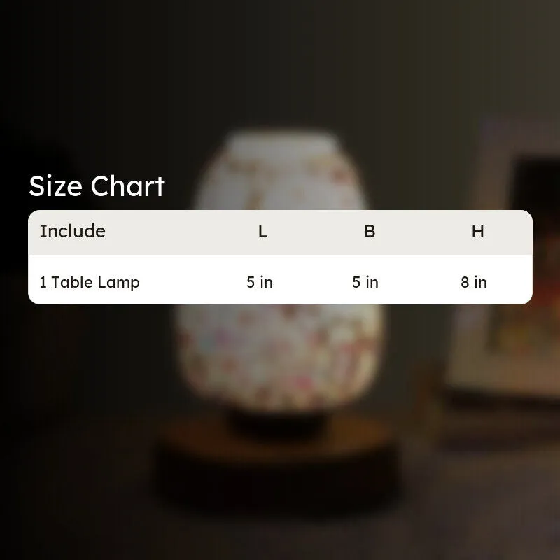 Astryl Glass Table Lamp With Wooden Base - Multicolor media 9