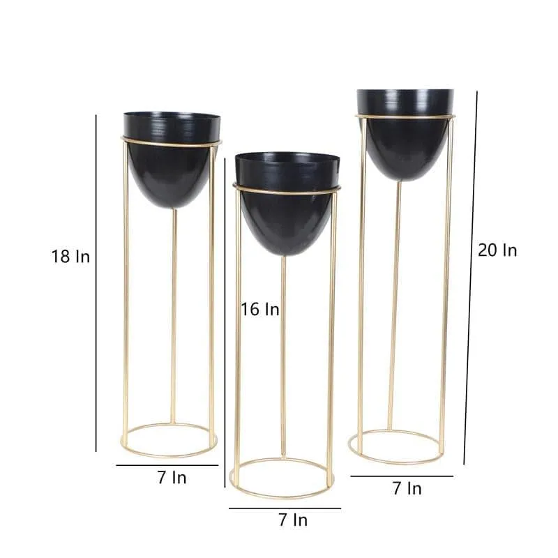 Kiromia Floor Planter (Black) - Set Of Three media 4