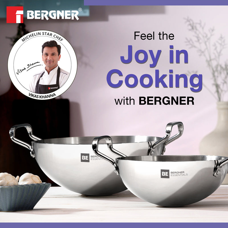 Bergner Stainless Steel Kadhai - 5000 mL media 3