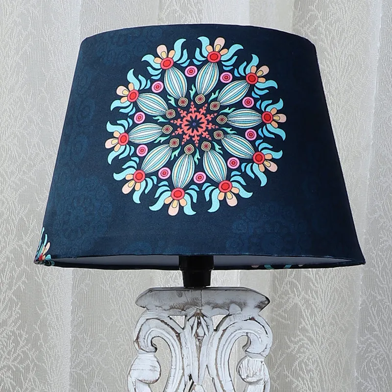 Toile Sigil Printed Mango Wood Table Lamp - Multicolor media 3