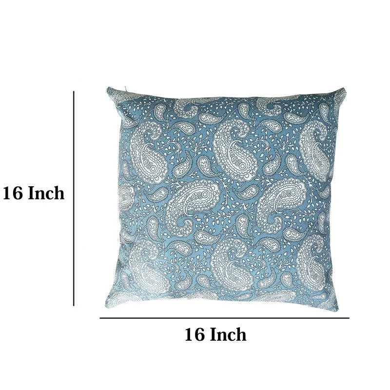 Ruksaana Printed Cushion Cover (Blue) - Set Of Two media 6