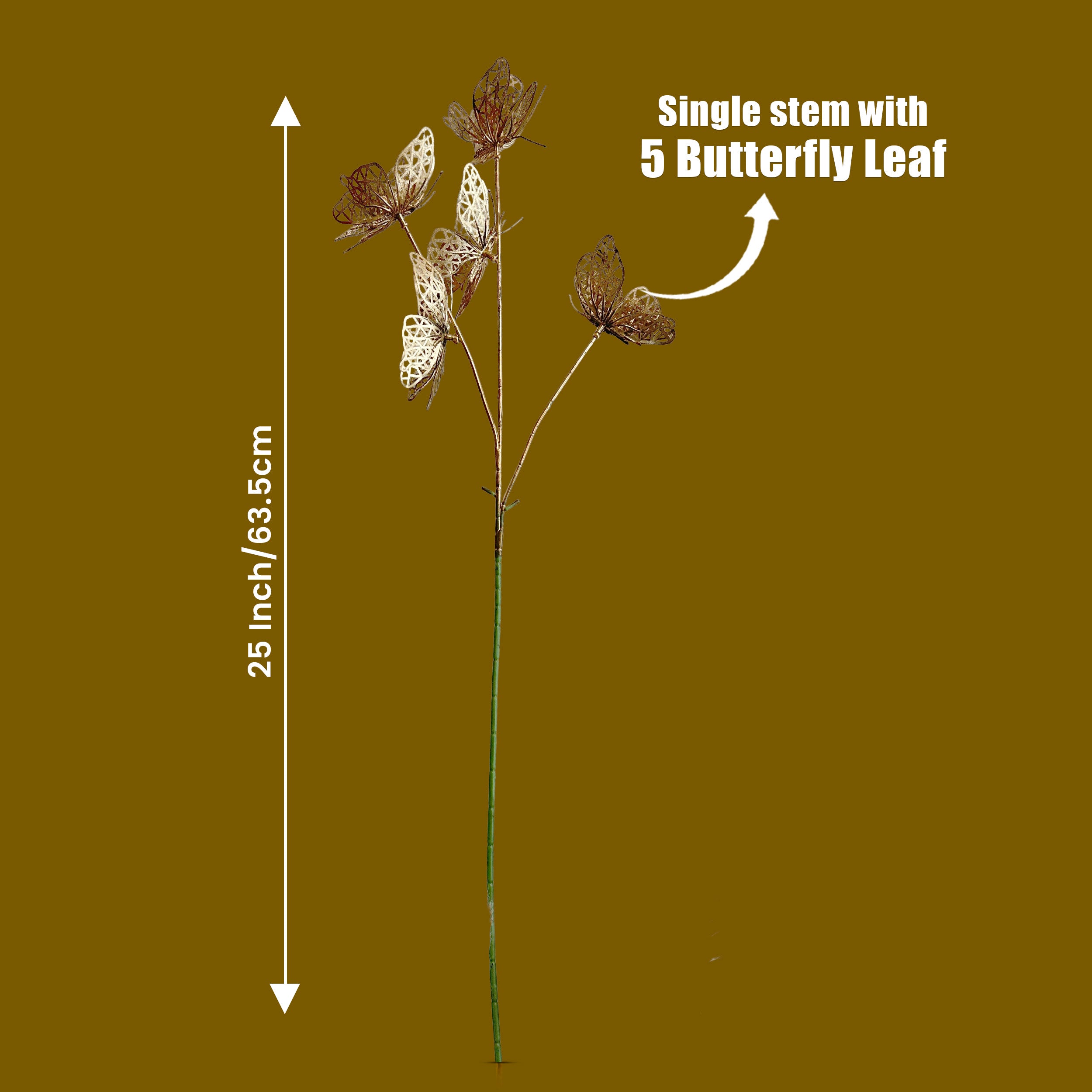 Petaline Butterfly Artificial Flower - Set of Two media 4