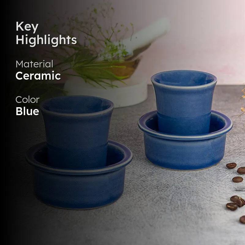 Tarangini Ceramic Dabara Set (120 ML) - Four Piece Set media 2