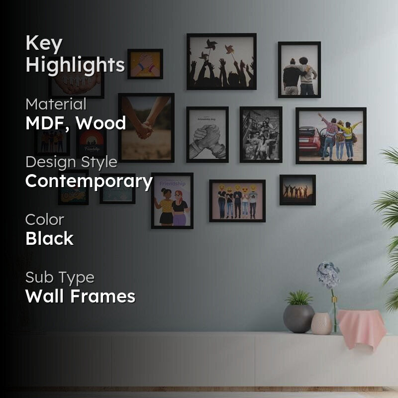Gallerina Photo Wooden Black Frame - Set Of Fifteen media 2