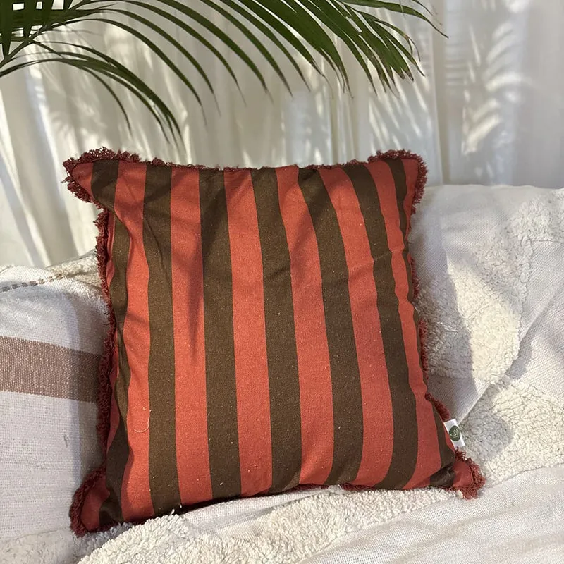 Stripe V Cotton Cushion Cover media 2