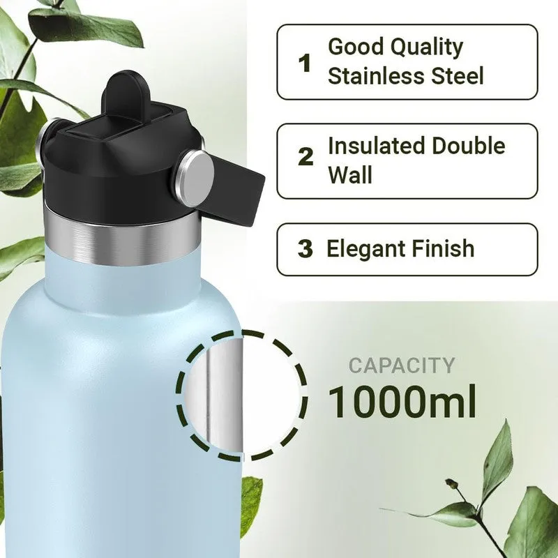 Rioware Flowra Water Bottle (Light Blue & Black) - 1000 ML media 6