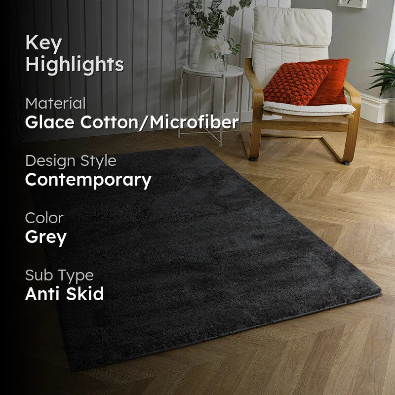 Nuo Luxe Micro Fiber Area Rug - Grey media 2