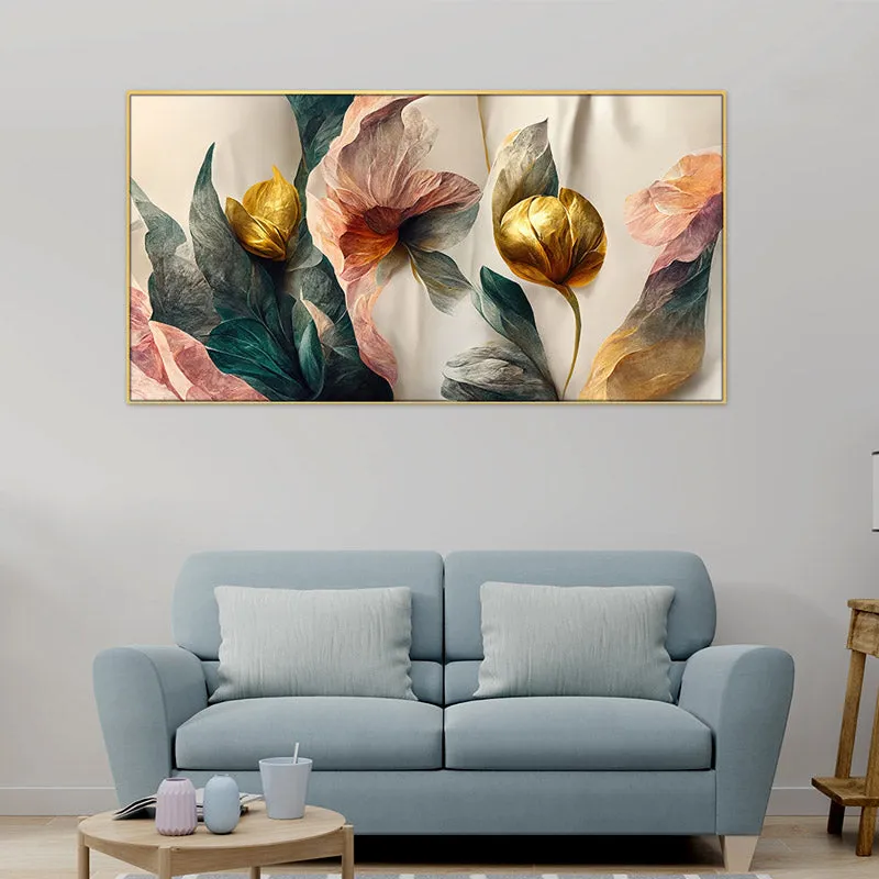 Serenity Sensation Floral Wall Painting media 3