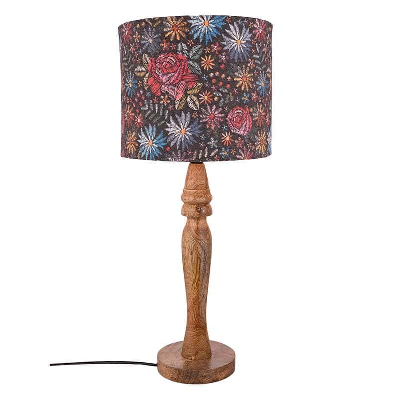 Floral Bloom Fabric Table Lamp - Multicolor media 4