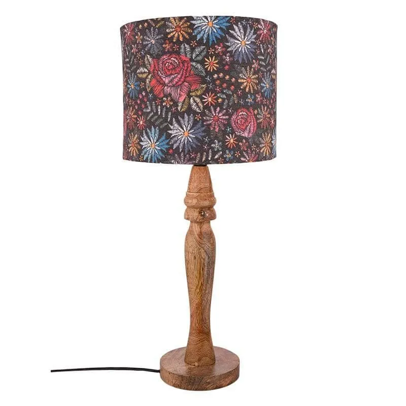 Floral Bloom Fabric Table Lamp - Multicolor media 4
