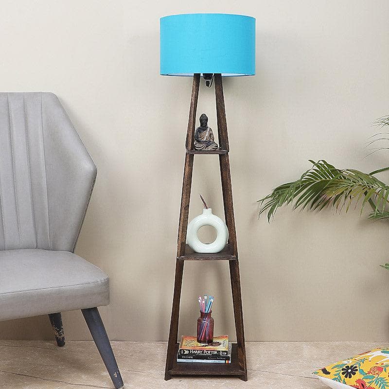 Seasa Wistera Floor Lamp With Shelf - Teal media 3