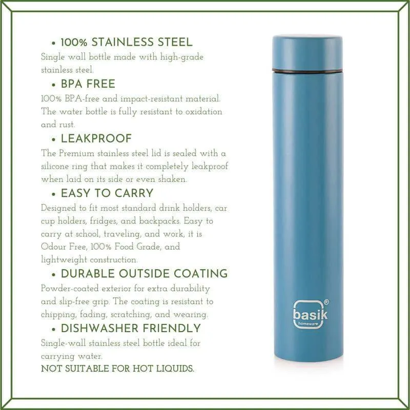Evara Stainless Steel Bottle (Blue) - 440 mL media 5