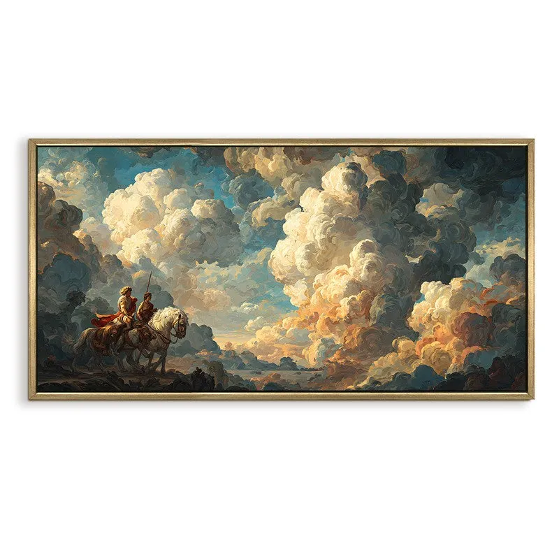 Pilgrims of the Sky Canvas Wall Painting With Frame media 3