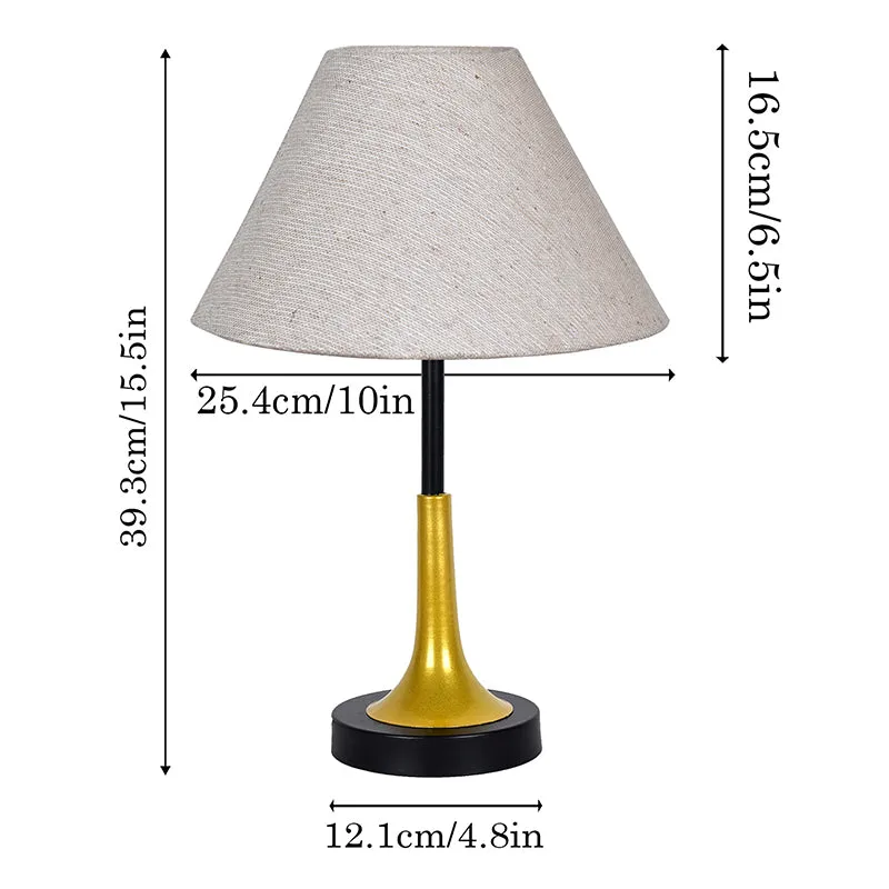 Arialla Cone Metal Table Lamp - Grey,Gold,Black media 5