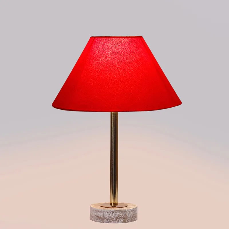 Cotin II Rodin Wooden Table Lamp - Red,Gold,White media 5