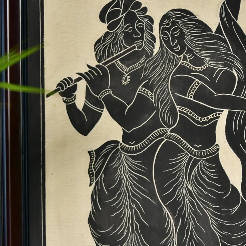 Radha-Krishna Silhouette Ceramic Wall Art media 6