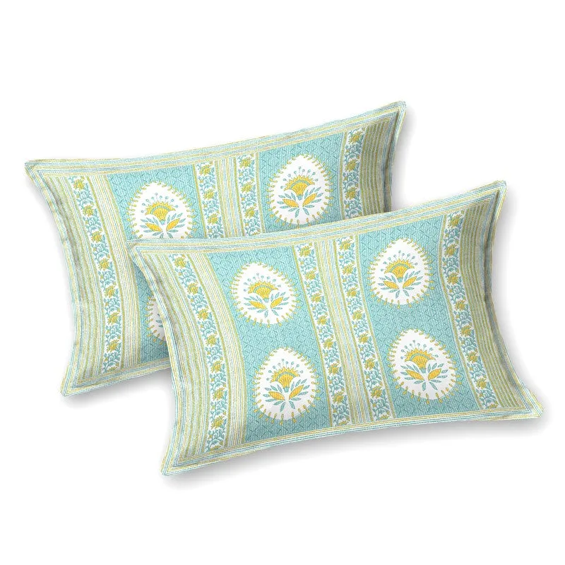 Rang Balance Cotton Bedsheet (Green) - 120 TC media 3