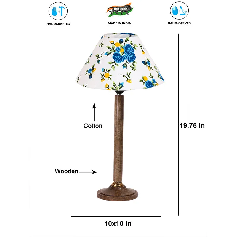 Garden Light Table Lamp With Wooden Base media 4