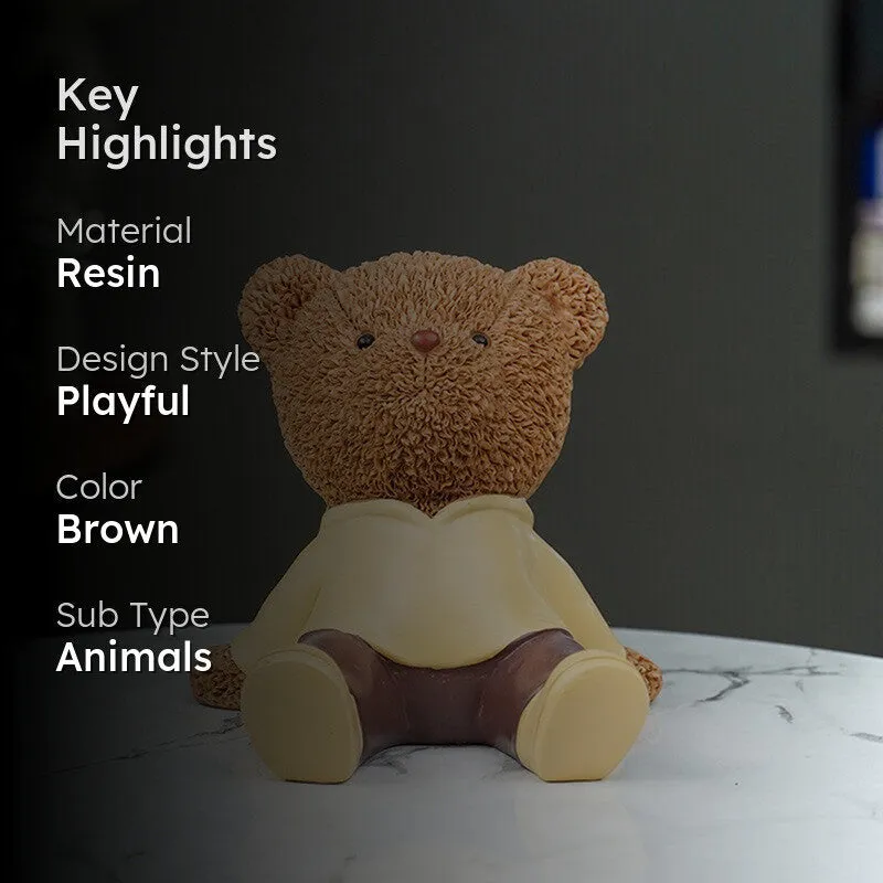 Decorative Teddy Bear Showpiece -Brown media 2