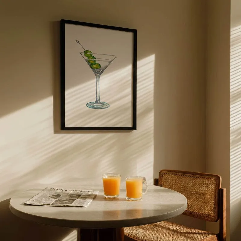 Classic Sip Archival Canvas Wall Art - Black media 5