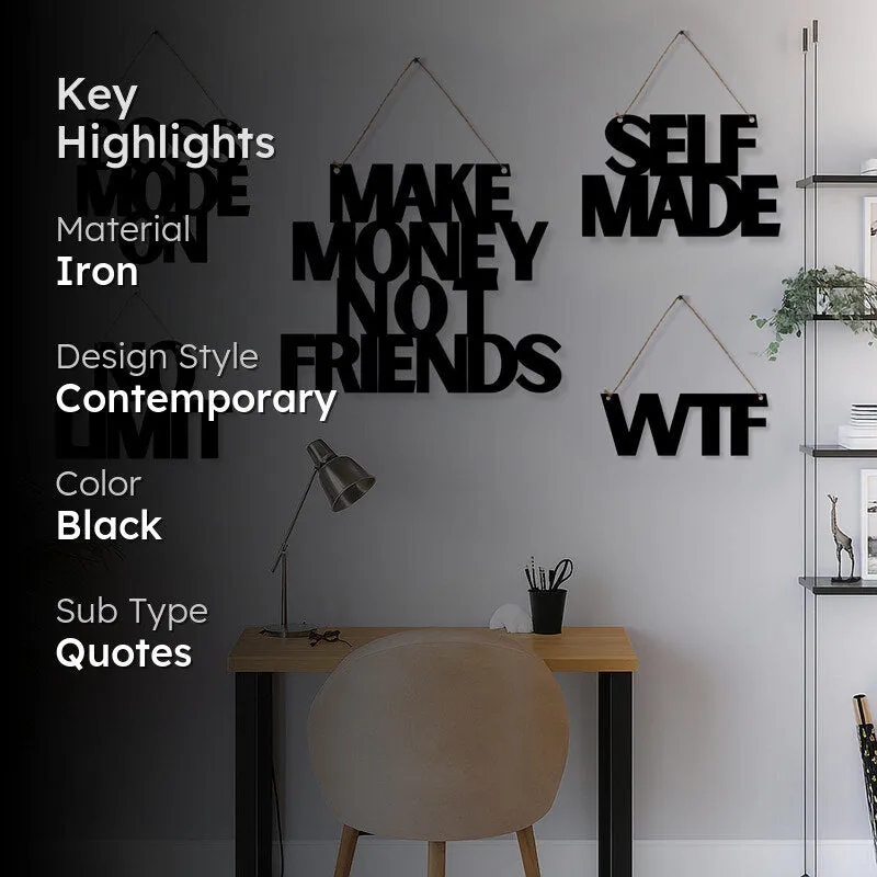 Make Money Typography Iron Wall Accent - Set Of Five media 2
