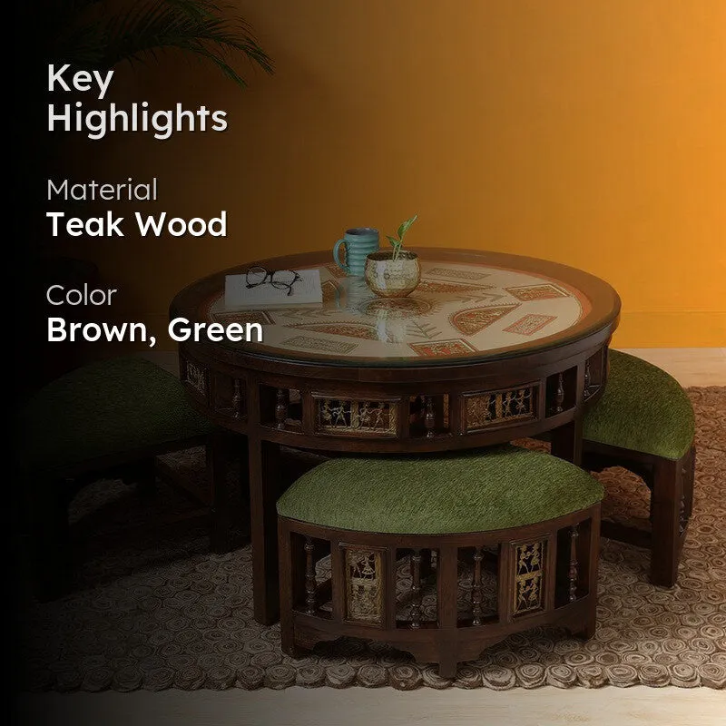 Kanaka Teak Wood Center Table media 2