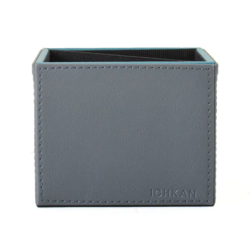 Tisca Faux Leather Pen Stand - Grey media 4