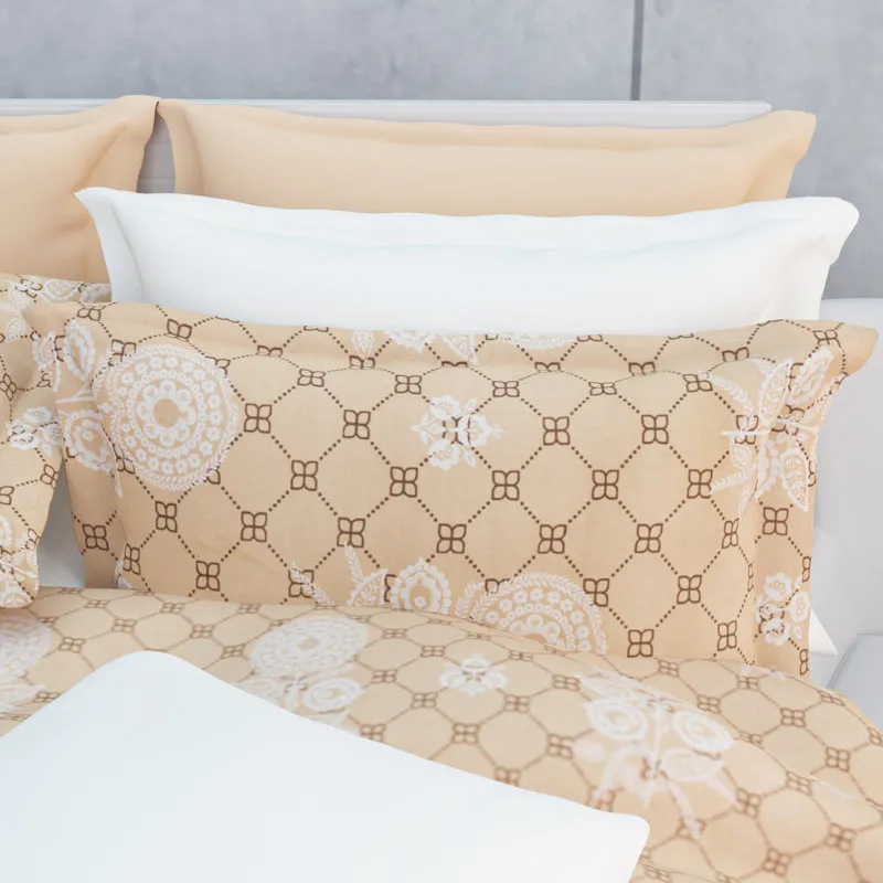 Tender Touch Cotton Bedsheet (Peach) - 144 TC media 9