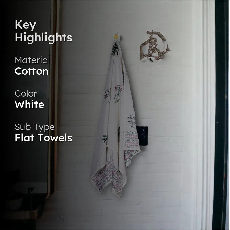 Riera Floral Waffle Bath Towel media 2