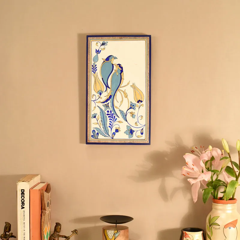 Blue Birdies Wall Art With Frame media 1