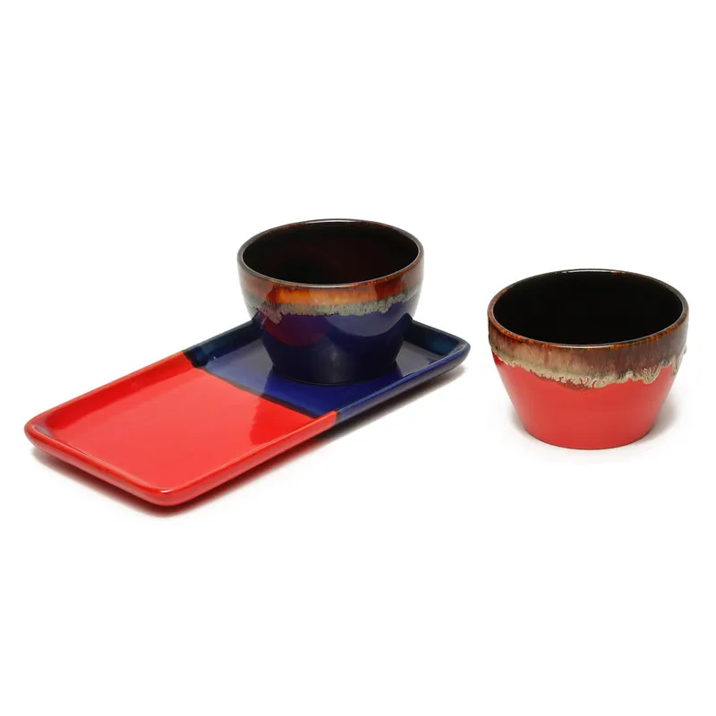 Gleam Snack Bowl with Tray - Three Piece Set media 4