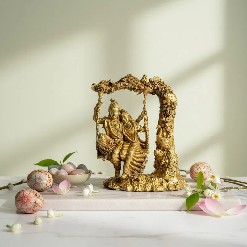 Radhakrishn Brass Idol media 3