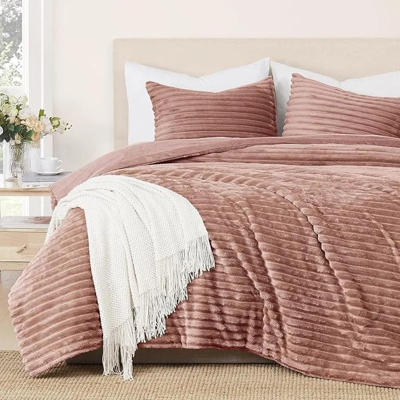 SleepScape Faux Fabric Blanket (Peach)- 300 GSM media 3