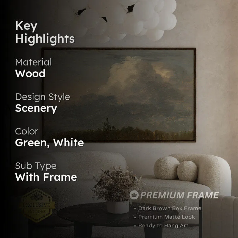 Cloud Formation Wood Wall Art With Frame - Black media 2