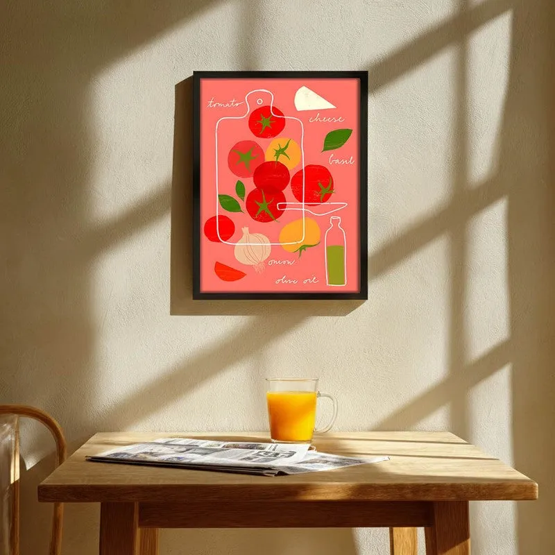 Chopped Splash Archival Canvas Wall Art - Black media 1