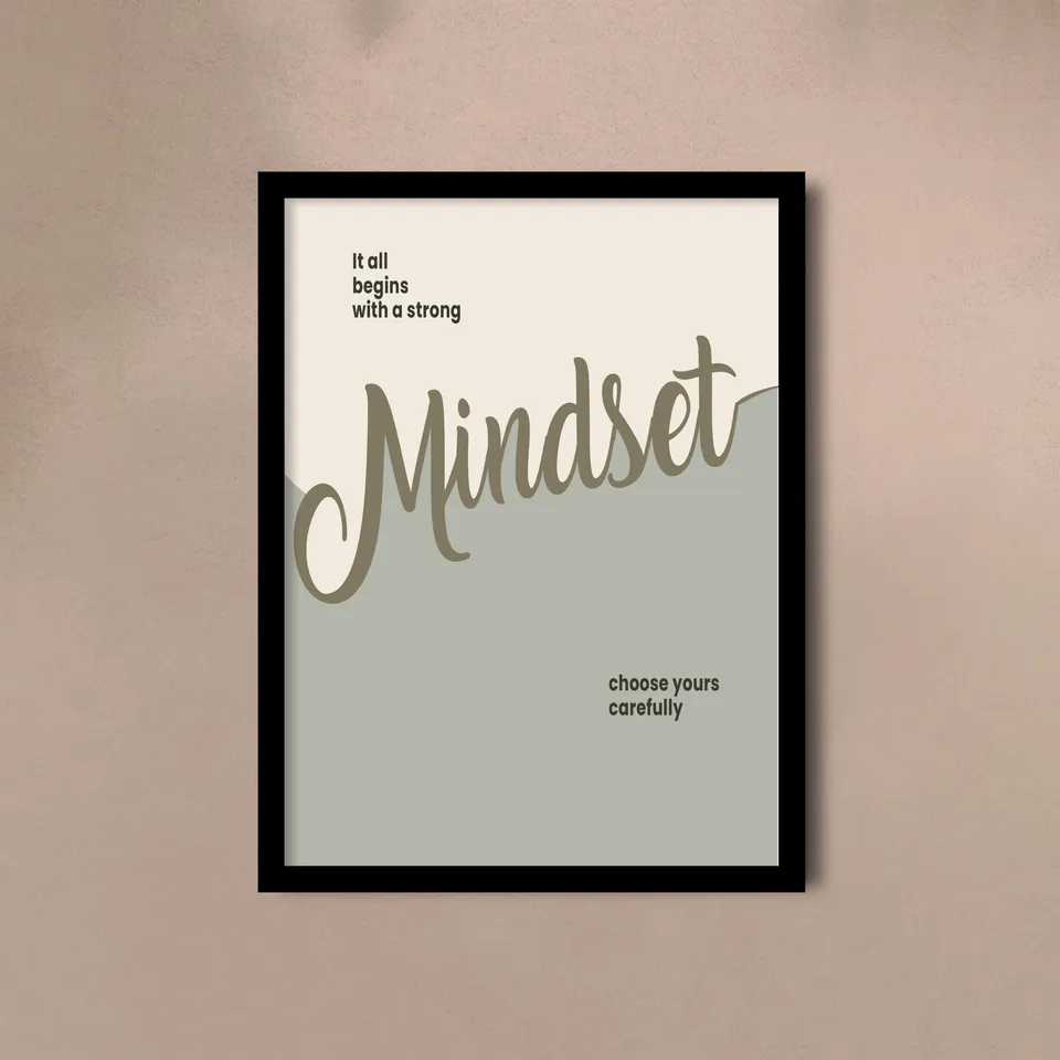 Wellness Quote Wall Painting With Frame - Set Of Six media 13