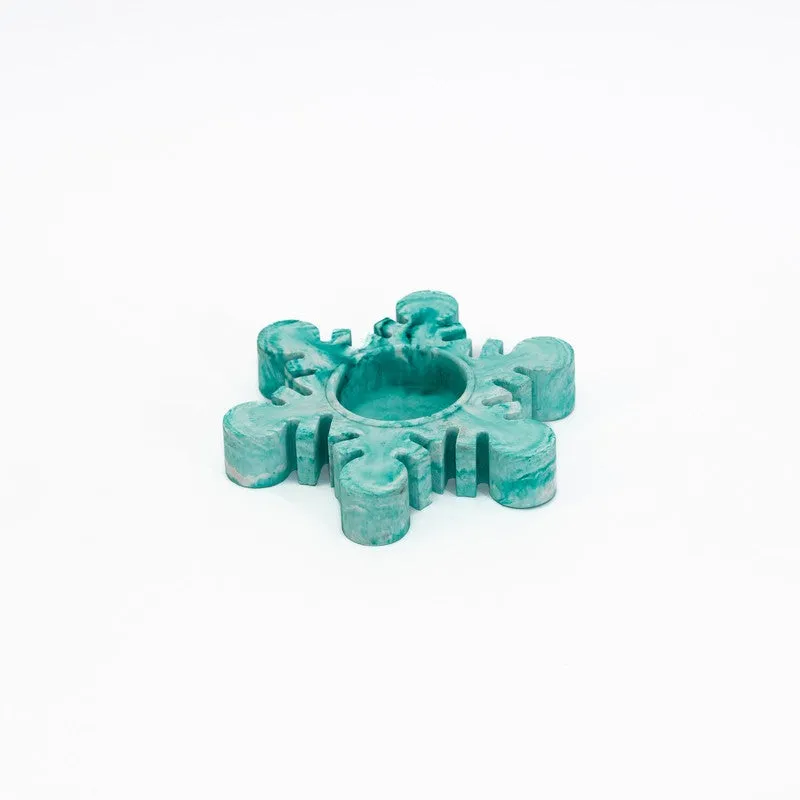 Frosty Tealight Candle Holder - Green media 4