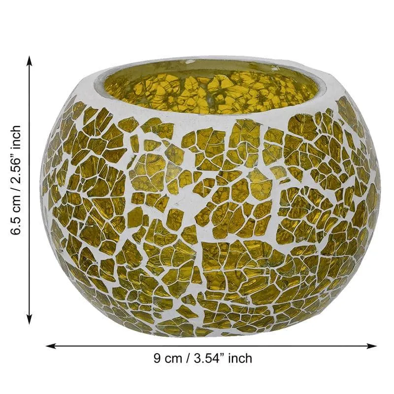 Sabaa Mosaic Tealight Candle Holder - Yellow media 4
