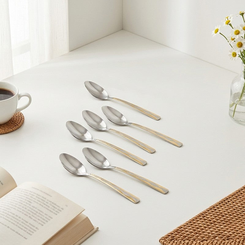 Tosca Stainless Steel Spice Spoon Set - Set of Six