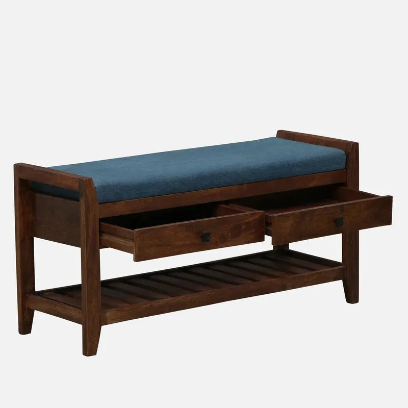 Harbor Nest Mango Wood Shoe Rack - Blue media 5