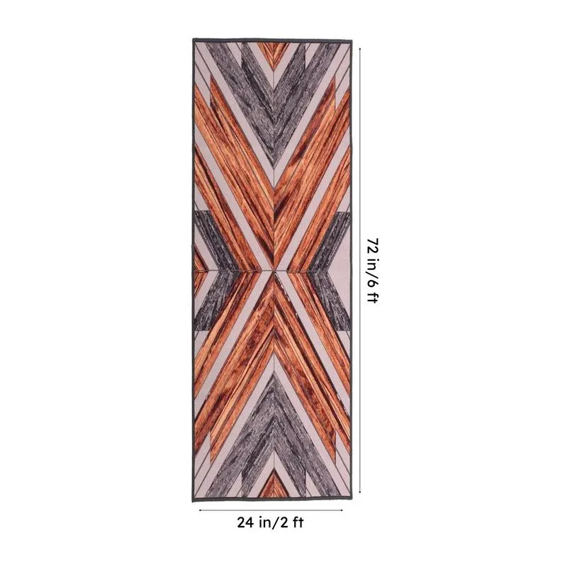 Diagonal Geometric Anti-Skid Nylon Runner Rug media 8