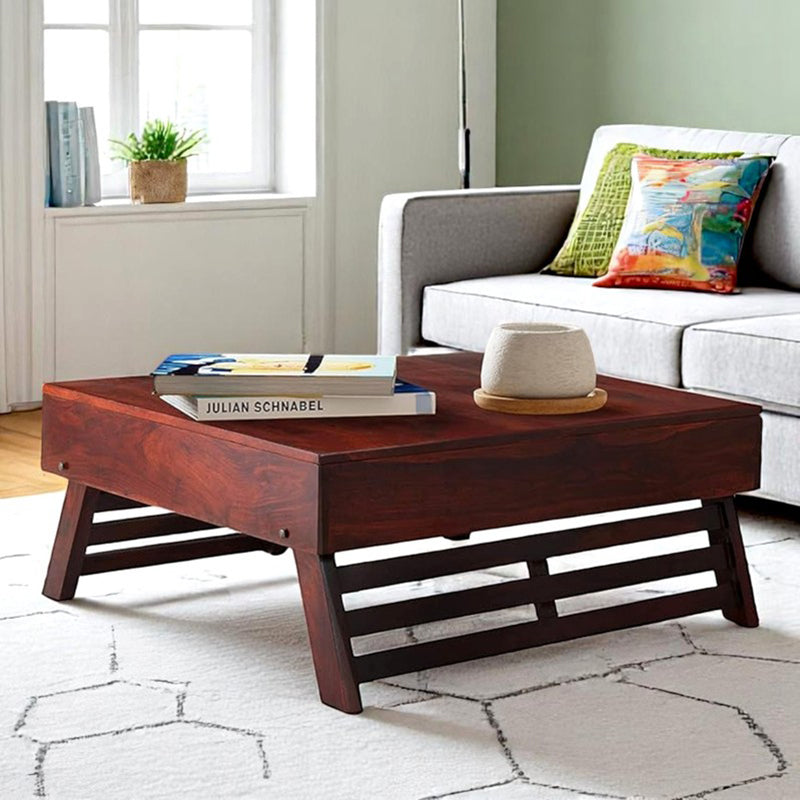 Servon Sheesham Wooden Center Table - Deep Brown