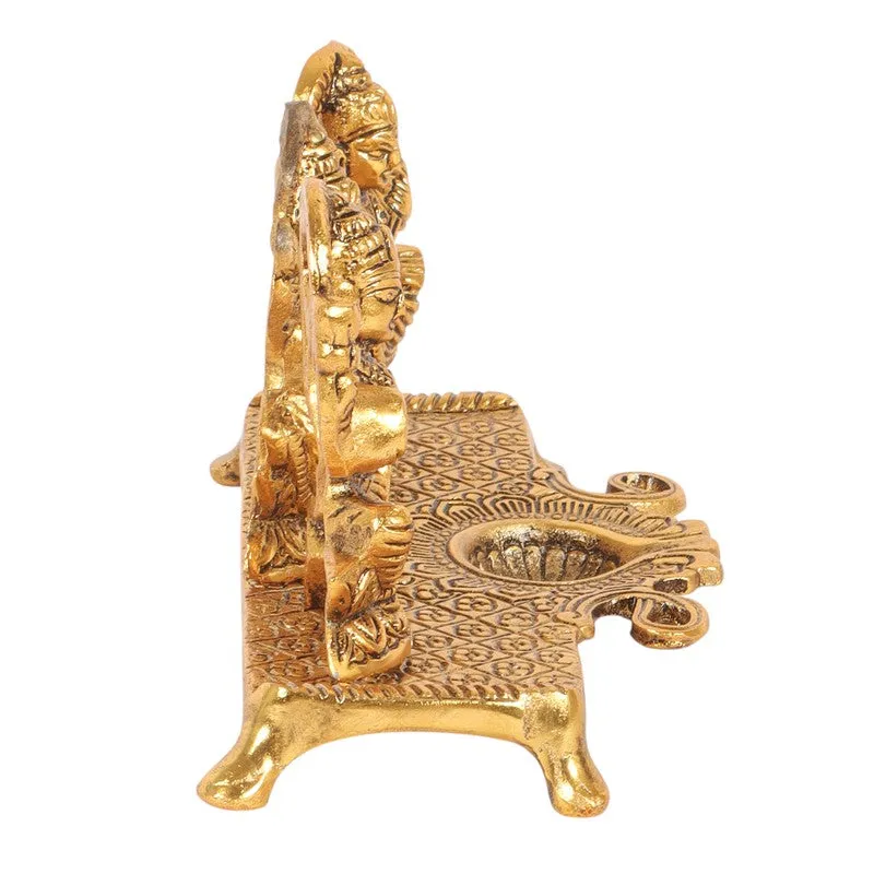 Shri Lakshmi Ganesh Saraswati Diya - Gold media 6