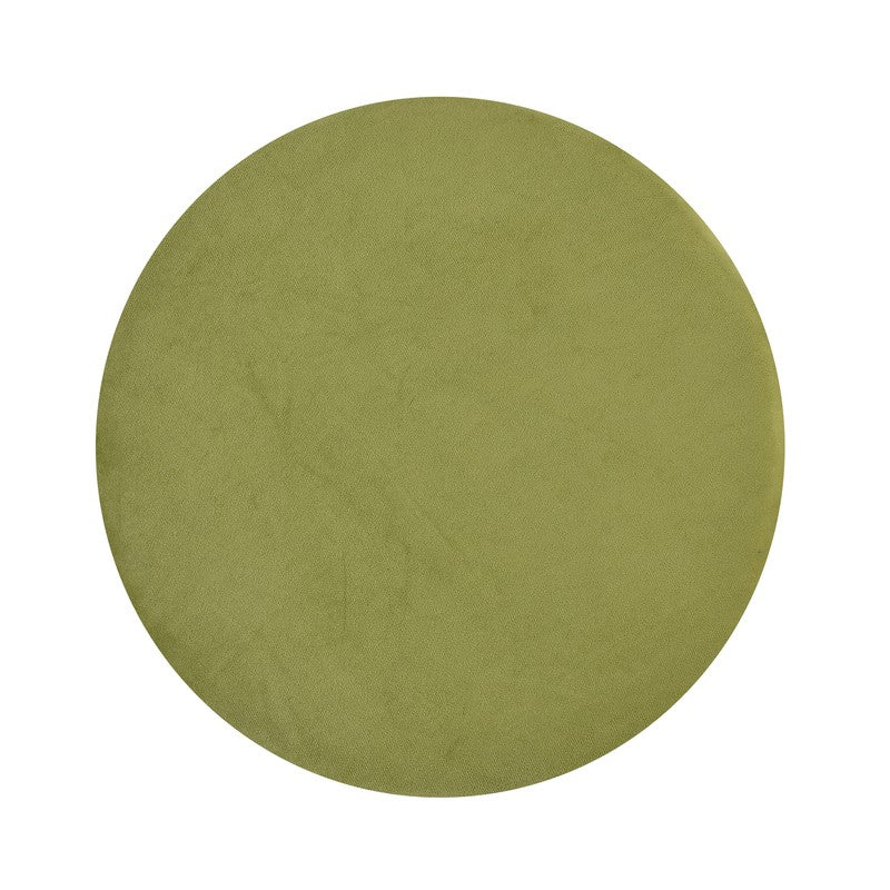Classic Solid Velvet Ottoman - Green media 5