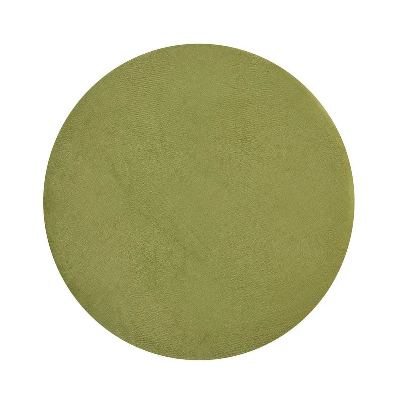 Classic Solid Velvet Ottoman - Green media 5