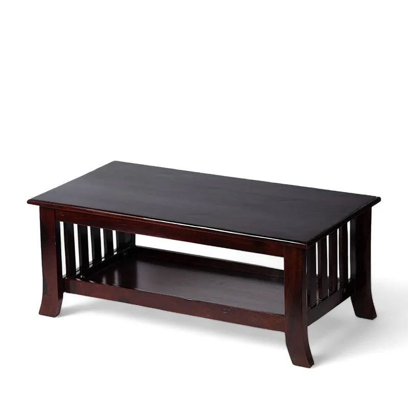 Bravon Sheesham Wooden Center Table - Dark Brown media 3