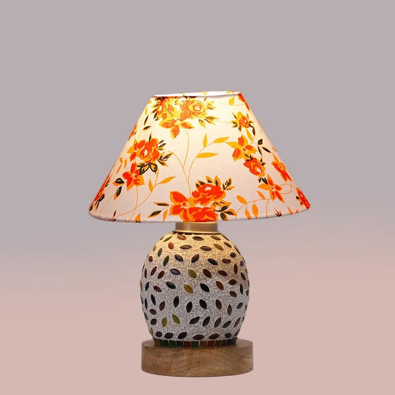 Elyra Fleur Cone Wooden Table Lamp - Multicolor media 6