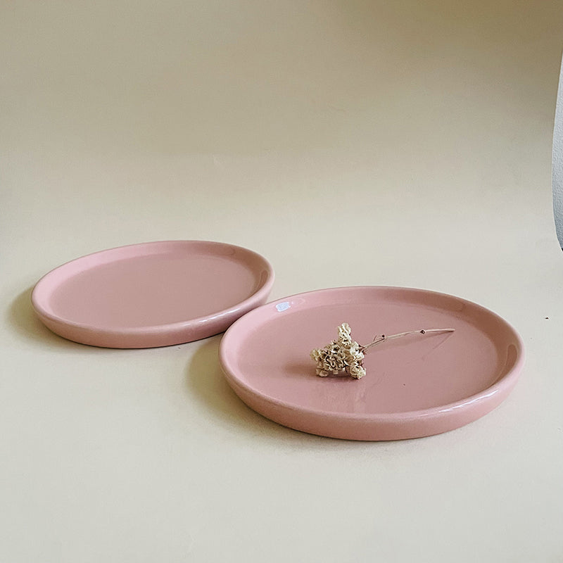 Aurale Ceramic Quarter Plate (Peach) - Set Of Two media 3