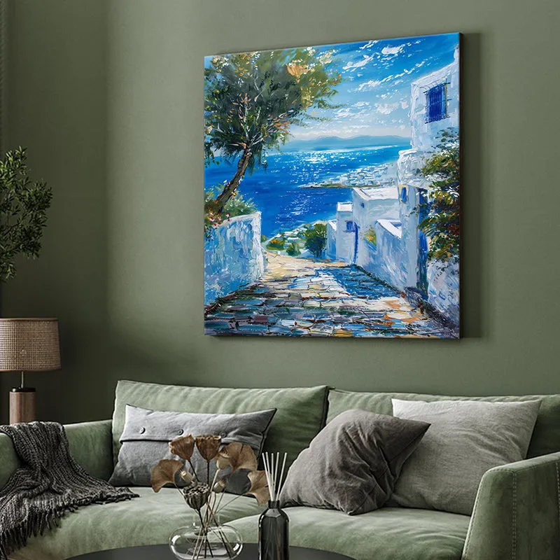 Meditteranean Street Poly Canvas Wall Painting media 4